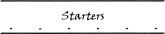 Starters Header with Bars and Dots