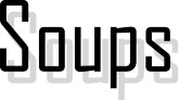 Soups   Black with Gray Shadow