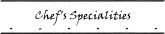 Chef Specialities Header BW