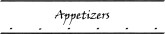 Appetizers Menu Divider