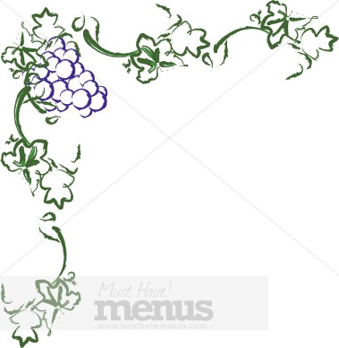 Grapes Menu Clipart