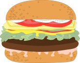 Deluxe Burger Clipart