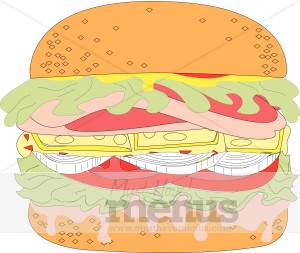 Juicy Burger Clipart