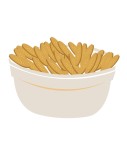 Bowl of Crackers Clipart