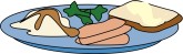 Plate of Food Clipart