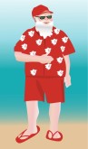 Beach Santa Clipart