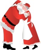 Santa Kiss Clipart