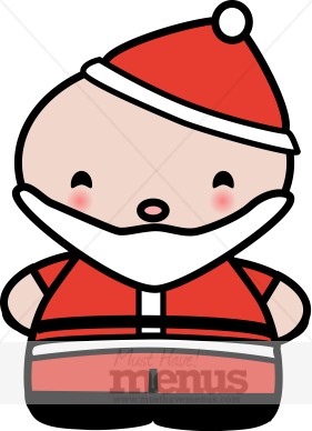 Santa Kids Menu Clipart