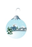 Snow Scene Bulb Clipart