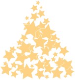 Gold Star Tree Clipart