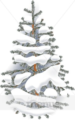 Snowy Pine Tree Clipart