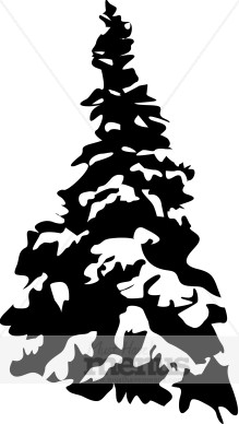 Snowy Pine Tree Clipart