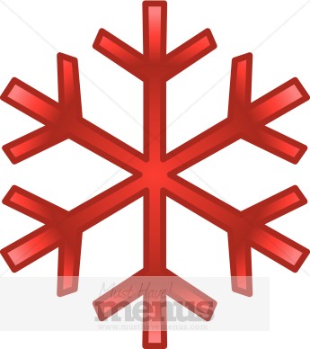 Red Snowflake Clipart