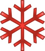 Red Snowflake Clipart