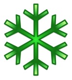 Green Snowflake Clipart