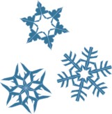 Three Snowflakes Clipart