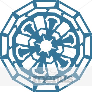 Round Snowflake Clipart