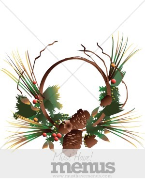 Holiday Wreath Clipart