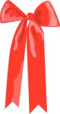 Christmas Bow Clipart for Menu
