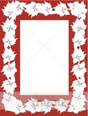 Poinsettia Red and White Relief