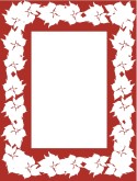 Poinsettia Red and White Relief