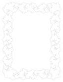 White Holiday Leaves with Drop Shadow