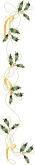 Elegant Holly with Ribbons Menu Side