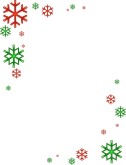 Colorful Snowflake Border
