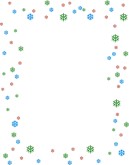 Colorful Snowflakes Blank Menu