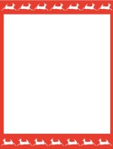 Deer Running Red Blank