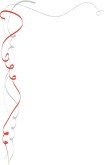 Red and Silver Ribbons Menu Corner