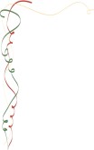 Christmas Colors Ribbon Menu Corner