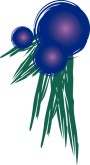 Purple Brushstroke Ornament Menu Accent