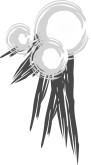 Grayscale Brushstroke Ornament Menu Accent