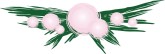 Pink Brushstroke Ornaments with Boughs Menu Divider