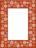 Red Christmas Snowflake Blank Menu