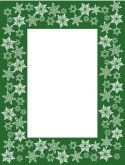 Green Christmas Snowflake Blank Menu