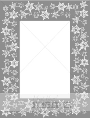 Silver Christmas Snowflake Blank Menu