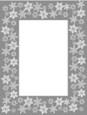 Silver Christmas Snowflake Blank Menu