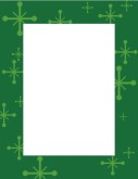 Green Border with Stars Watermark Menu Frame