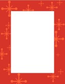 Red Frame with Star Designs