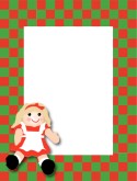 Christmas Checkerboard Blank Menu Frame
