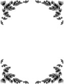 Grayscale Christmas Pine Menu Frame