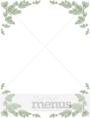 Faded Christmas Pine Menu Frame