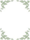 Faded Christmas Pine Menu Frame
