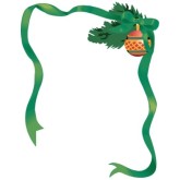 Green Ribbon Christmas Border