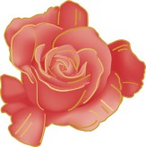 Red Rose Clipart for Menu
