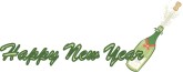 Happy New Year with Popping Champagne