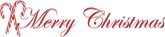Merry Christmas with Candy Canes Menu Heading