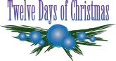 Twelve Days of Christmas Wording with Bulbs and Boughs
